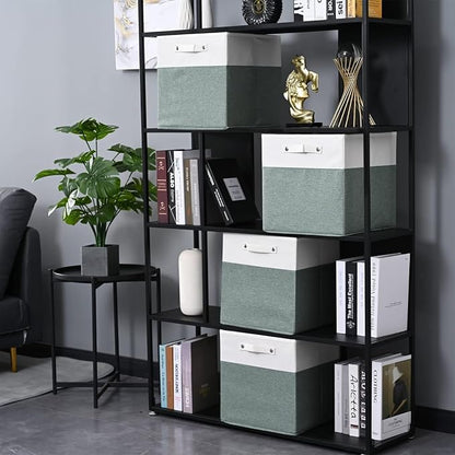 FinishingBo 13x13x13 Storage Cube Bins 6 Pack, Cube Shelf Baskets | Foldable - Image 7
