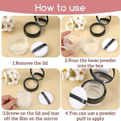 20g No Leaks Empty Reusable Plastic Loose Powder Container, Portable DIY Makeup - Image 5