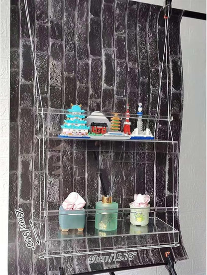 SHUANGSHI Storage Shelves, Transpaent Acrylic Window Plant Shelves 2/3 Layers - Image 4