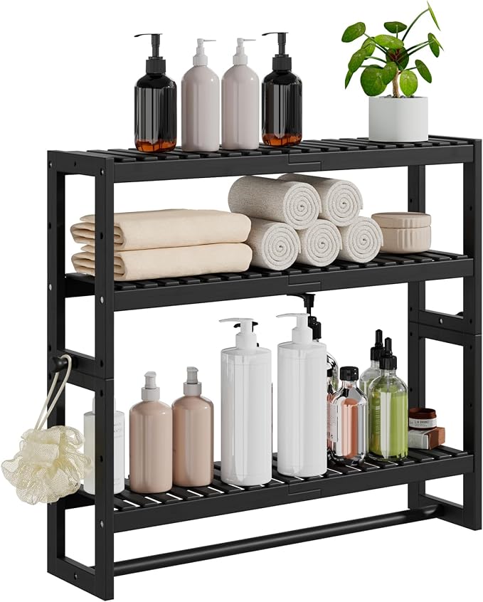 RRX Bathroom Shelf Storage Organizer, Shelf 3-Tier Adjustable Layer, by RRXHome