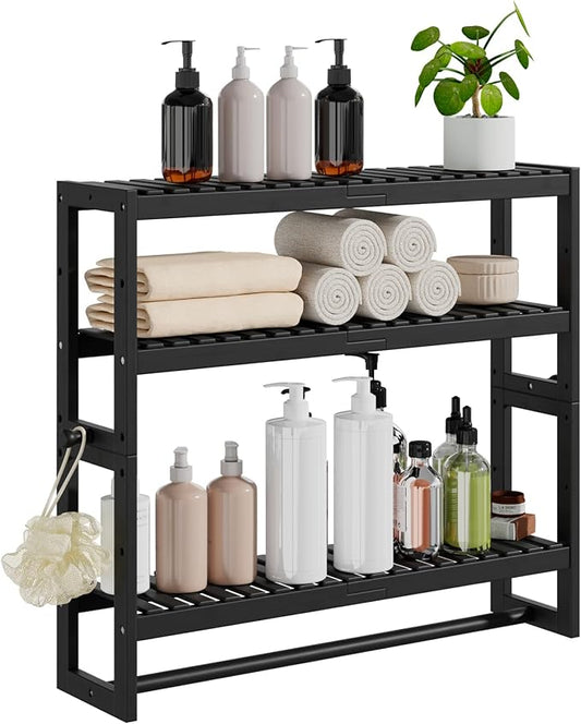 RRX Bathroom Shelf Storage Organizer, Shelf 3-Tier Adjustable Layer, by RRXHome