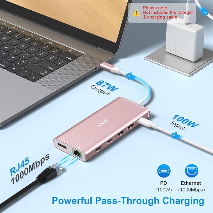 USB C Laptop Docking Station Dual Monitor HDMI - Image 6