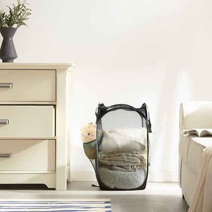 TECHMILLY Collapsible Mesh Pop Up Laundry Hamper - Image 7