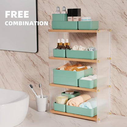 CHANCETSUI 11-Piece Stackable Drawer Organizer Set, Stationery, Utensils in - Image 4