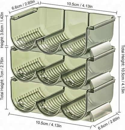 Green Stackable Lipstick Organizer Acrylic Cosmetic Display Case, 3-Tier - Image 3