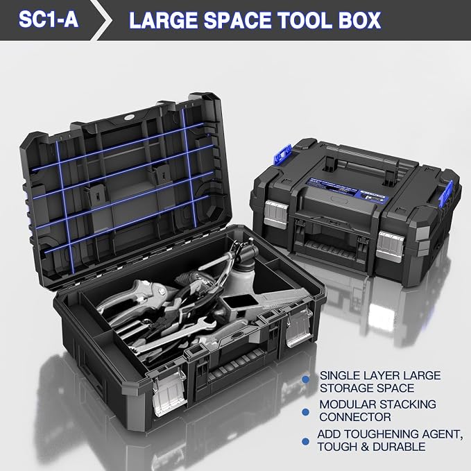 4 Tier Stackable Rolling Tool Box - Image 6