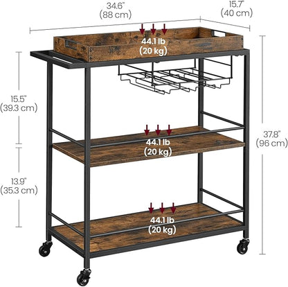 VASAGLE Kitchen Serving Cart - Image 6