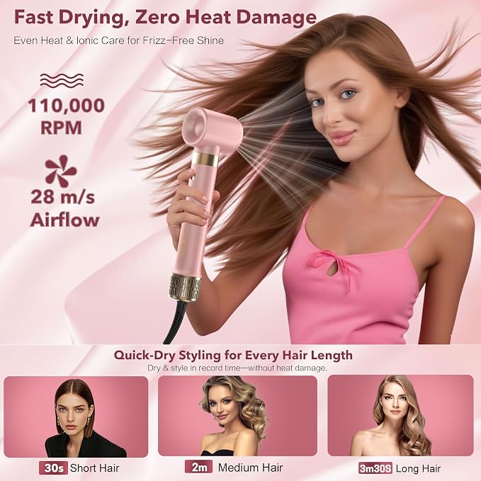 Dual Voltage StyleVibe 6-in-1 Air Styler, Hair Dryer & Blow Dryer Brush - Image 3