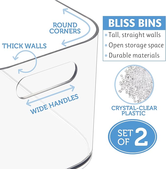 STORi Bliss 10" x 6" Open Clear Pantry Organizer Bin, Plastic Containers - Image 8