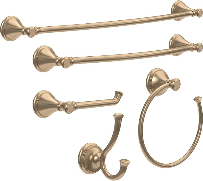 Delta Double Towel Hook for Bathroom or Kitchen| Champagne Bronze | Cassidy - Image 3