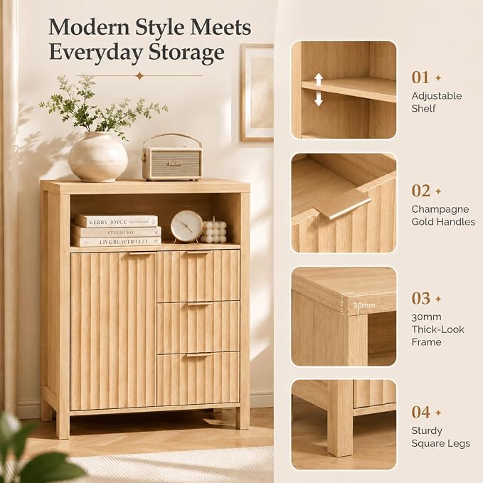 VINGLI Bathroom Storage Cabinet - Image 3