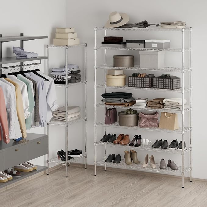 14" Deep x 54" Wide x 86" Height Wire Shelving Kit | 8-Tier | NSF Commercial - Image 5