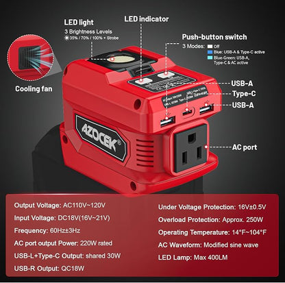 220W Azocek Power Inverter Compatible - Image 2