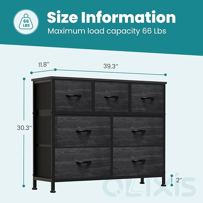 OLIXIS 7 Drawer Closet Organizer, Storage Tower - Image 4