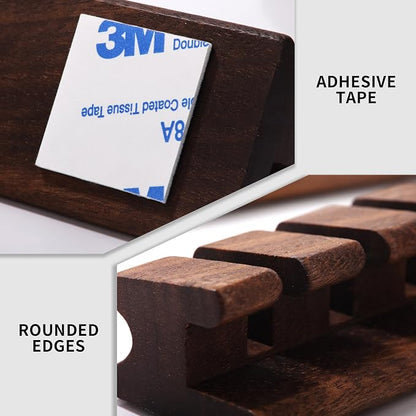 Walnut Wood Cord Holder – 5 Slots Cable Organizer - Image 5