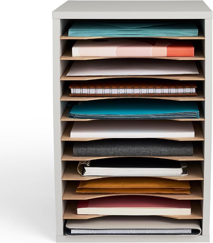 Safco Vertical Literature Organizer, 11 Compartments, Office and Classroom - Image 5