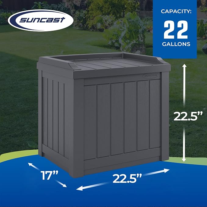 Suncast 4 Pack Small Deck Box Storage w/Bench Seat - Image 3