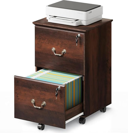 DEVAISE 2 Drawer File Cabinet, Small Office Furniture by DEVAISE
