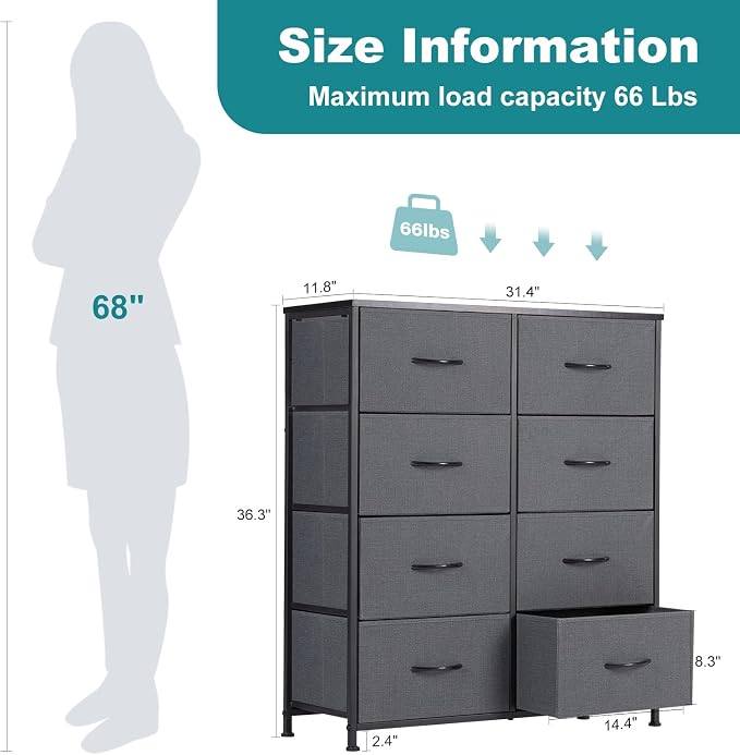 OLIXIS 8 Drawer Storage Dresser - Image 3