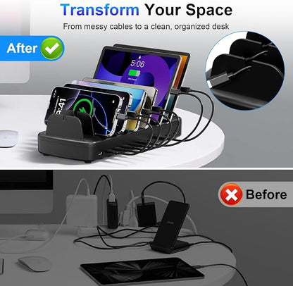 510W Fast Charging Station for Multiple Devices, 10 Port USB C Charger Station - Image 6