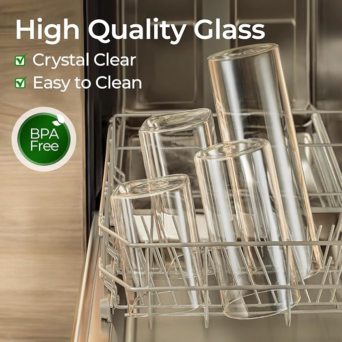 ComSaf 0.5 Qt Glass Food Storage Jars Set of 6, Pantry Organization Jar - Image 4