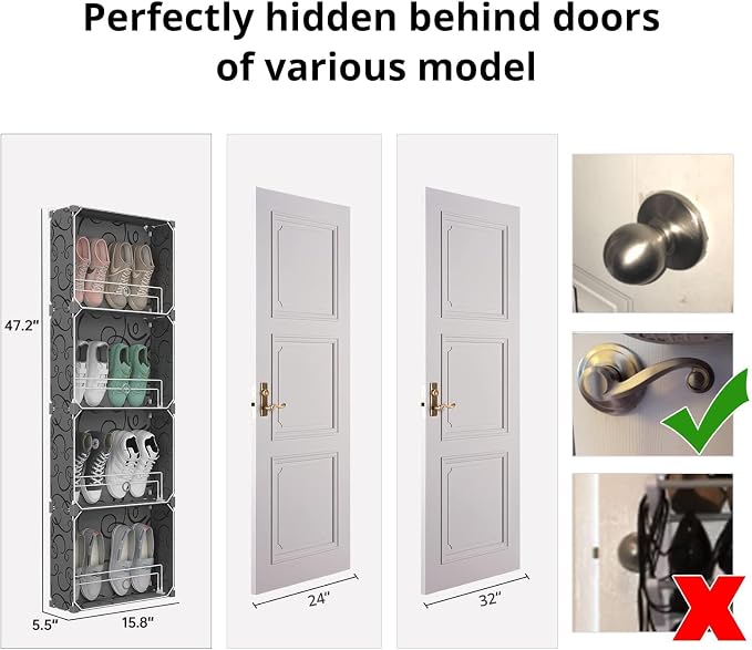 MAGINELS 4-Tier Slim Shoe Rack Organizer and Tall Storage - Image 6