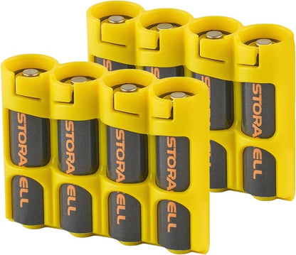 AA Battery Storage Caddy by Storacell, Holds 4 Batteries by Storacell