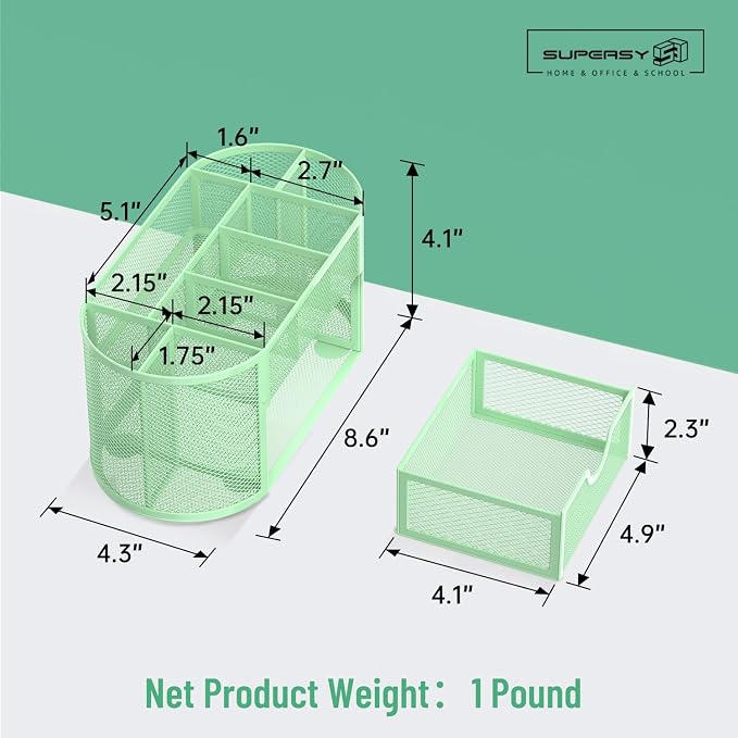 SUPEASY Mesh Desk Organizer, Desk Accessories & Workspace Organizers - Image 3