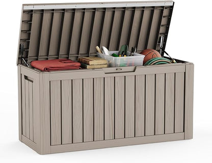 85 Gallon Outdoor Deck Box, Resin Waterproof Storage Box - Image 2