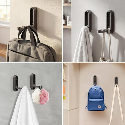 Folding Wall Hooks, 2 Pack, Zinc Alloy, Heavy Duty Coat Hooks | 90° Foldable - Image 7