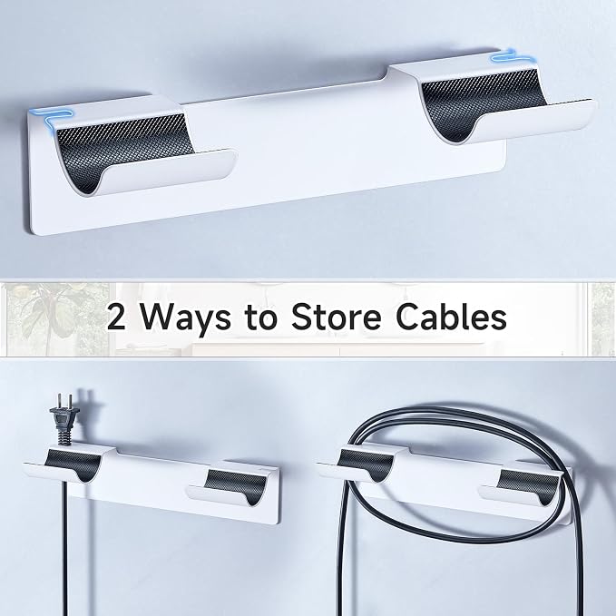 2 PCS Wall Mount Curling Iron Holder and Hair Tool Organizer - Image 2