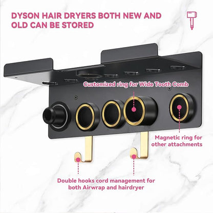 Wall Mount Holder for Dyson Airwrap Styler & HD16 Hair Dryer, 2-in-1 Curling - Image 3