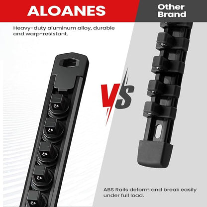 ALOANES 1/2-Inch Drive Magnetic Socket Organizer, Heavy Duty Aluminum Socket - Image 7
