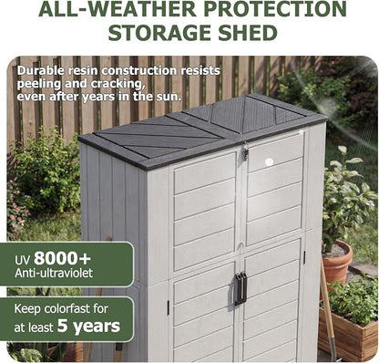 Aoxun 61 Cu.Ft Outdoor Storage Shed, Widened Outdoor Storage Cabinet Waterproof - Image 2