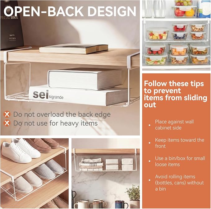 Under Shelf Basket, Space Saving Cabinet Organizers and Storage - Image 3