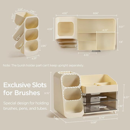 HBlife Makeup Organizer with Brush Holder - Image 4