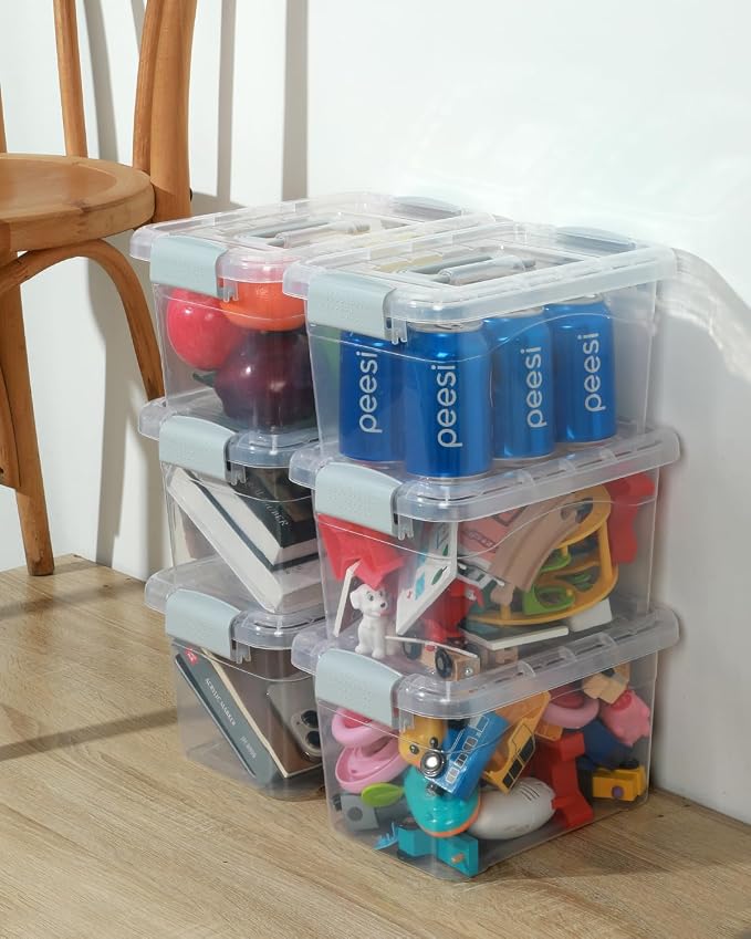 EOENVIVS Plastic Storage Bins 7 Quart-Storage Organizer Bins - Image 8