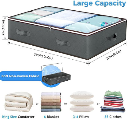 Budding Joy 90L Under Bed Storage Containers, Closet Organizers and Storage Bins - Image 2