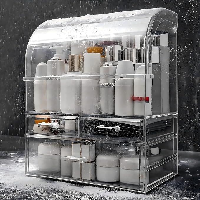 Clear Large Acrylic Makeup Organizer - Image 3