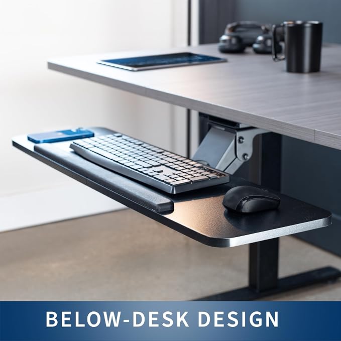VIVO Adjustable Computer Keyboard and Mouse Platform Tray, 34 x 10 inch - Image 8