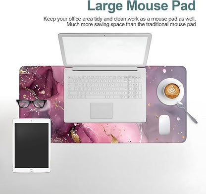 Pink Gaming Mouse Pad 31.5"x11.8"Desk Mat Anti-Slip Rubber Base & Durable - Image 6