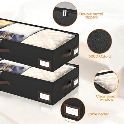 OIAHOMY 2 Pack 53L Under Bed Storage - Image 3