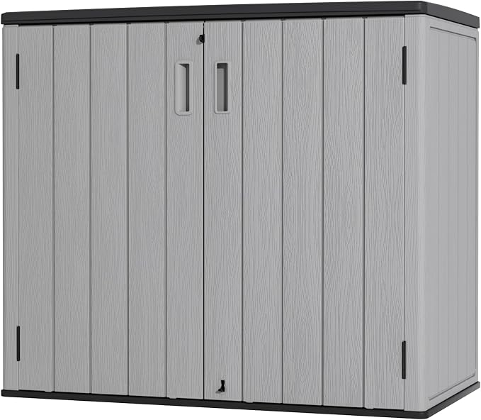 Large Outdoor Storage Box, Resin Sheds&Outdoor Storage Waterproof/Lockable by Mrosaa