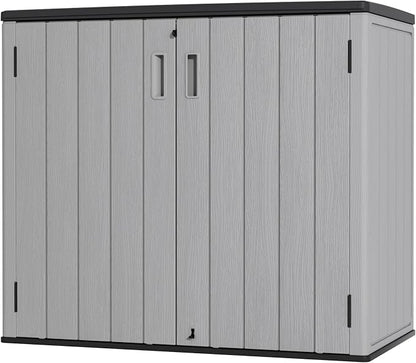 Large Outdoor Storage Box, Resin Sheds&Outdoor Storage Waterproof/Lockable by Mrosaa