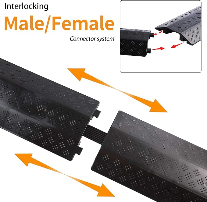 Medium 1 Piece - Floor Cord Cover Cord Protector Drop Over Drop Trak Cable Ramp - Image 6