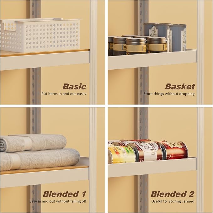 5 Tier Storage Shelves White Metal Garage Shelving 24"W x 16"D x 60"H | Heavy - Image 4