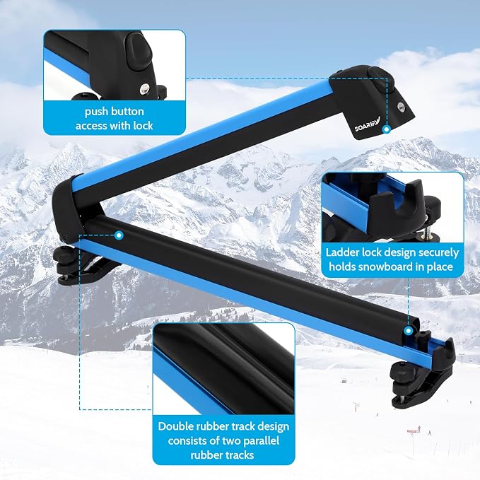 Multi-Purpose Alumium Blue Ski Rack - Image 4