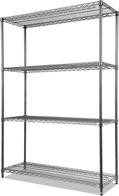Alera Wire Shelving Starter Kit, Four-Shelf, 48w x 18d x 72h - Image 5