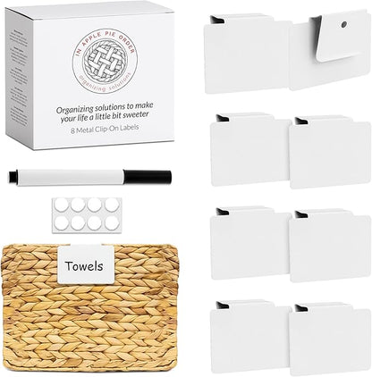 Labels for Storage Bins | Metal Storage Bin Clips by InApplePieOrder