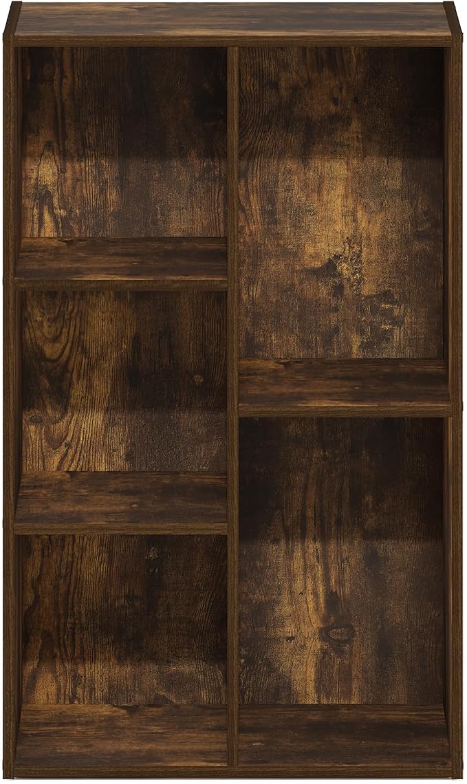 Furinno LUDER Book Shelf, 5-Cube Bookshelf, Open Storage Shelf Bookcase - Image 8